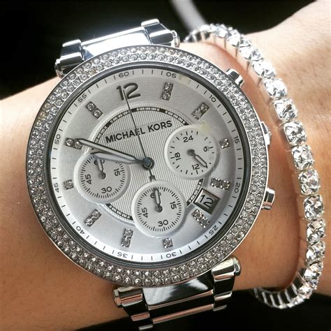 michael kors pressley watch silver|Amazon.com: Womens Michael Kors Watches Silver.